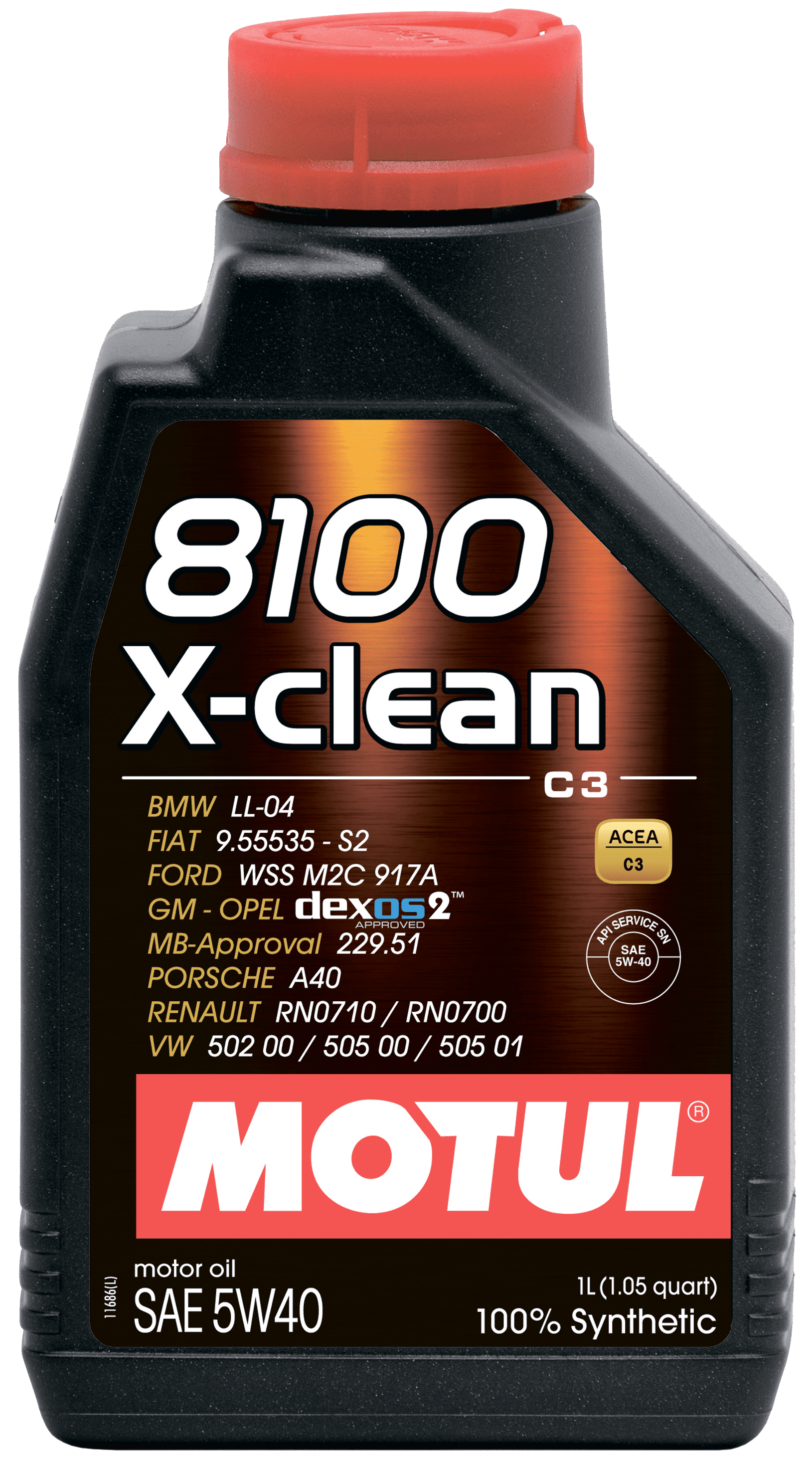 Моторное масло Motul 8100 X-CLEAN 5W-40, 1л
